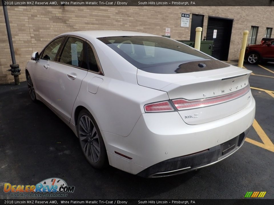 2018 Lincoln MKZ Reserve AWD White Platinum Metallic Tri-Coat / Ebony Photo #2