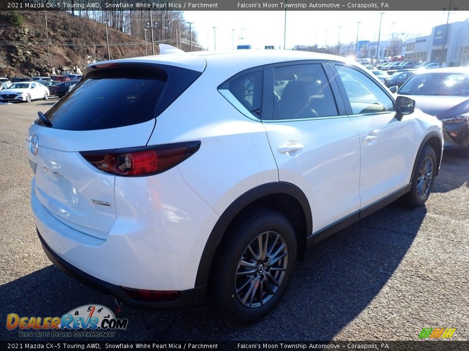 2021 Mazda CX-5 Touring AWD Snowflake White Pearl Mica / Parchment Photo #2