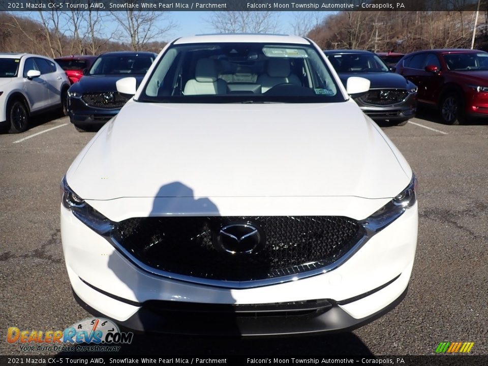 2021 Mazda CX-5 Touring AWD Snowflake White Pearl Mica / Parchment Photo #4