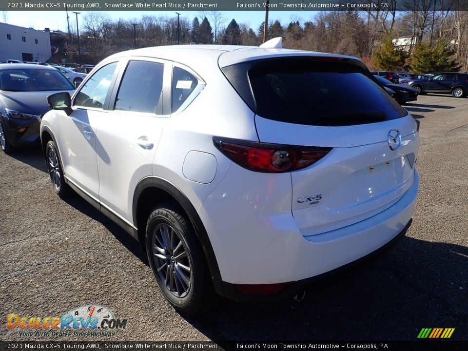 2021 Mazda CX-5 Touring AWD Snowflake White Pearl Mica / Parchment Photo #6