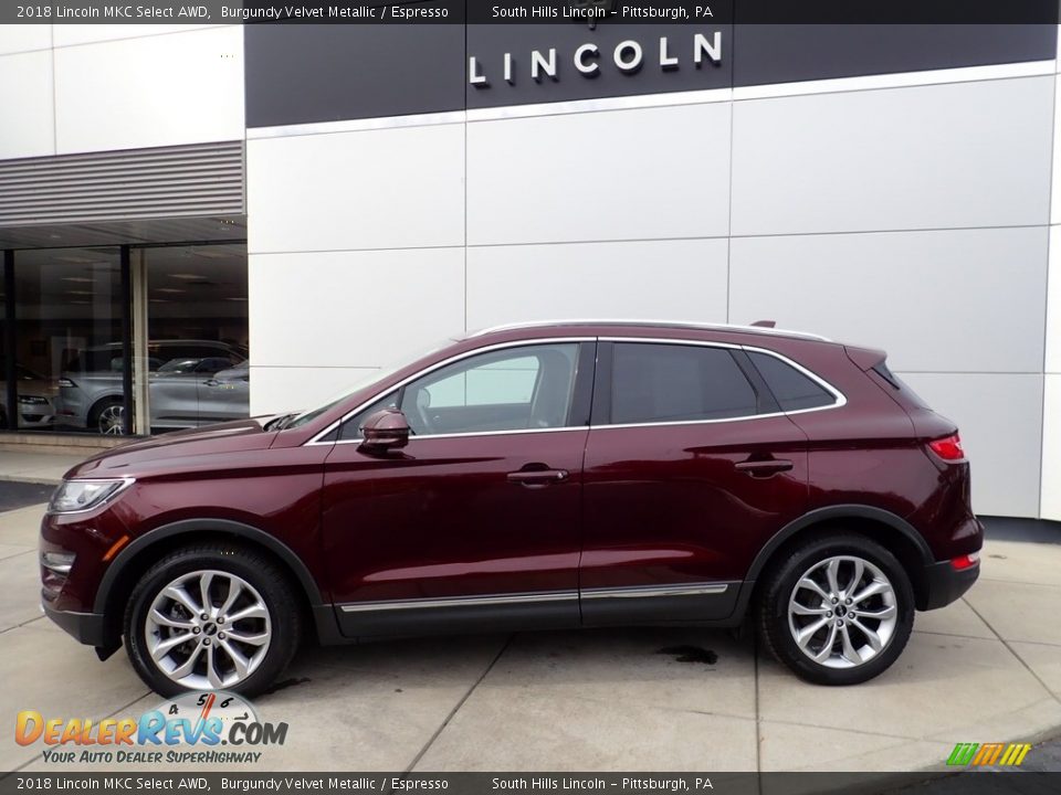 Burgundy Velvet Metallic 2018 Lincoln MKC Select AWD Photo #2