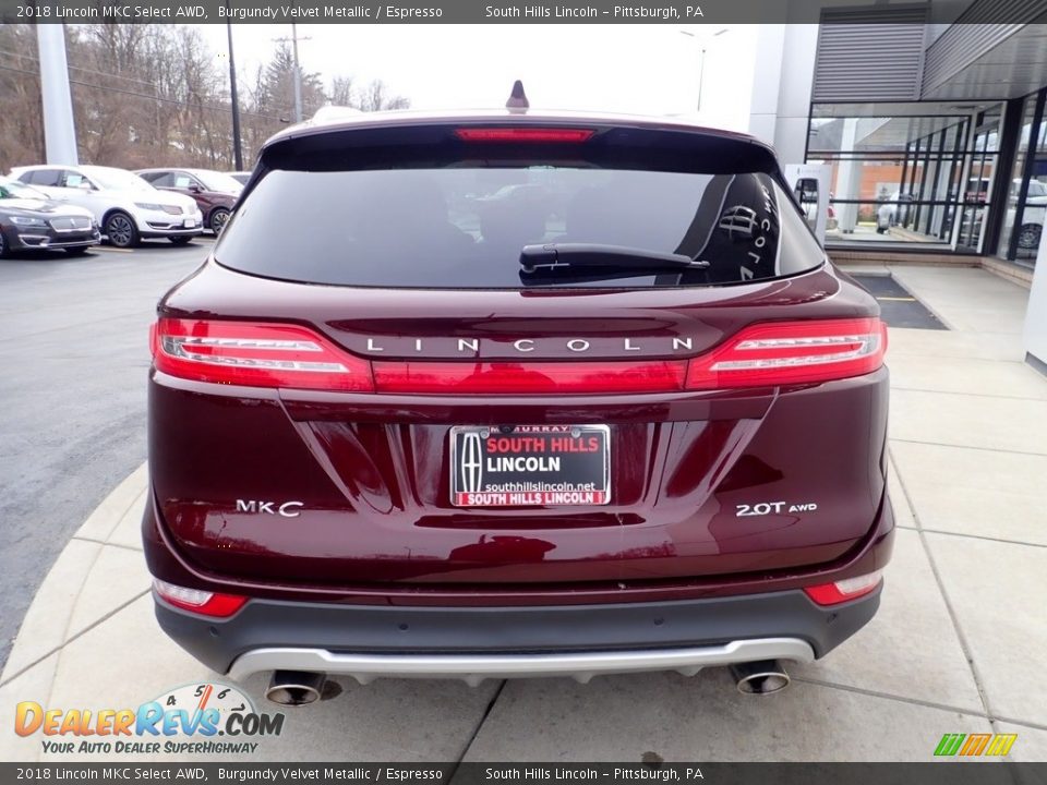 2018 Lincoln MKC Select AWD Burgundy Velvet Metallic / Espresso Photo #4