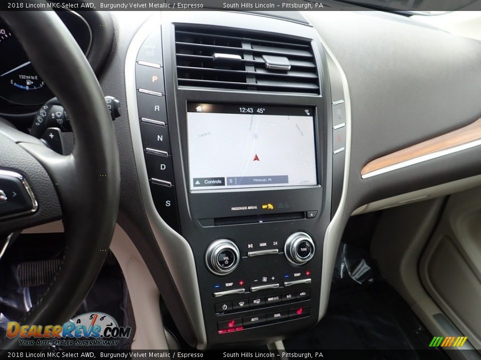 2018 Lincoln MKC Select AWD Burgundy Velvet Metallic / Espresso Photo #22