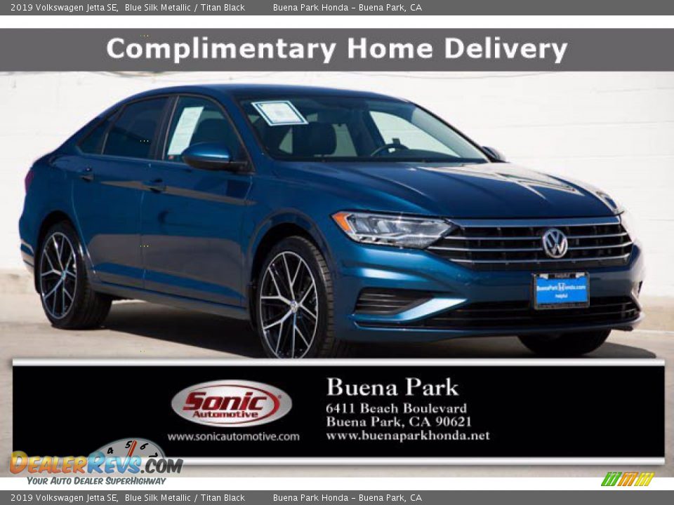 2019 Volkswagen Jetta SE Blue Silk Metallic / Titan Black Photo #1