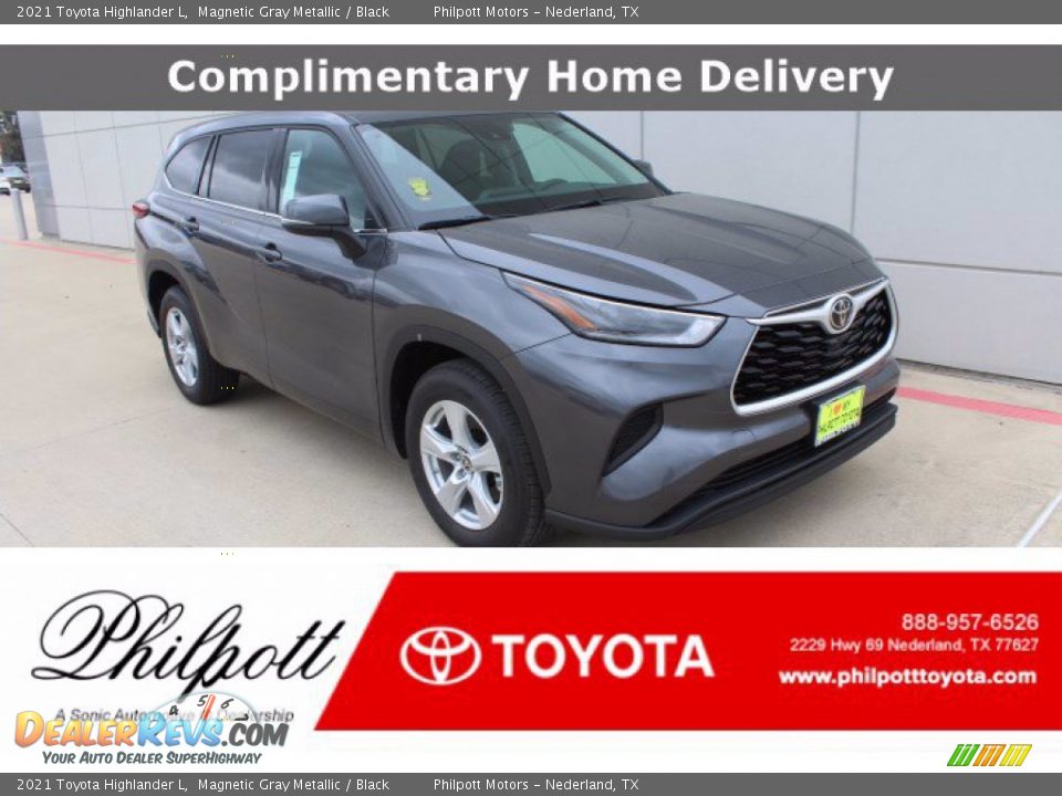 2021 Toyota Highlander L Magnetic Gray Metallic / Black Photo #1