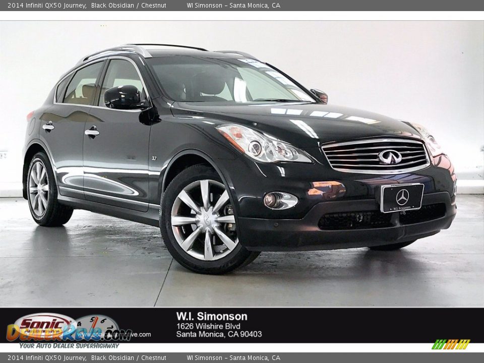 2014 Infiniti QX50 Journey Black Obsidian / Chestnut Photo #1