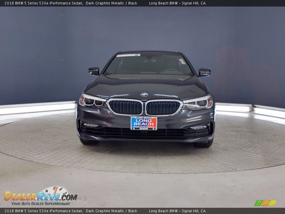 2018 BMW 5 Series 530e iPerfomance Sedan Dark Graphite Metallic / Black Photo #2