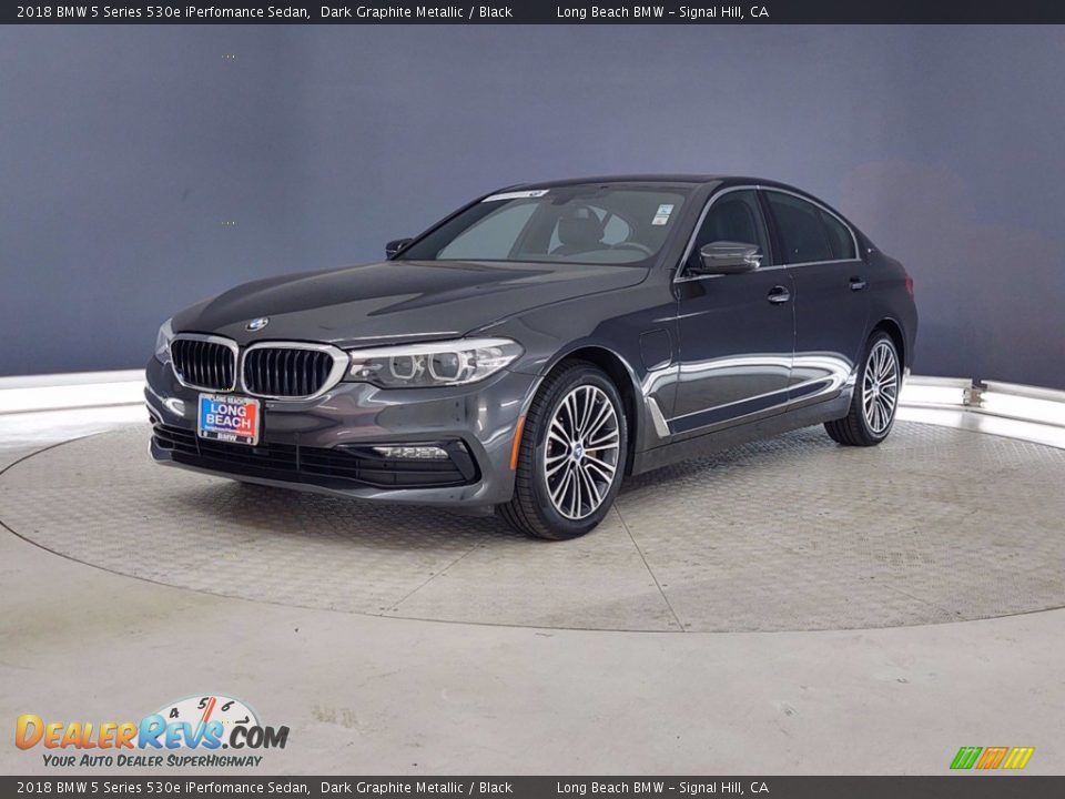 2018 BMW 5 Series 530e iPerfomance Sedan Dark Graphite Metallic / Black Photo #3