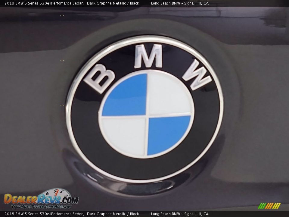 2018 BMW 5 Series 530e iPerfomance Sedan Dark Graphite Metallic / Black Photo #10