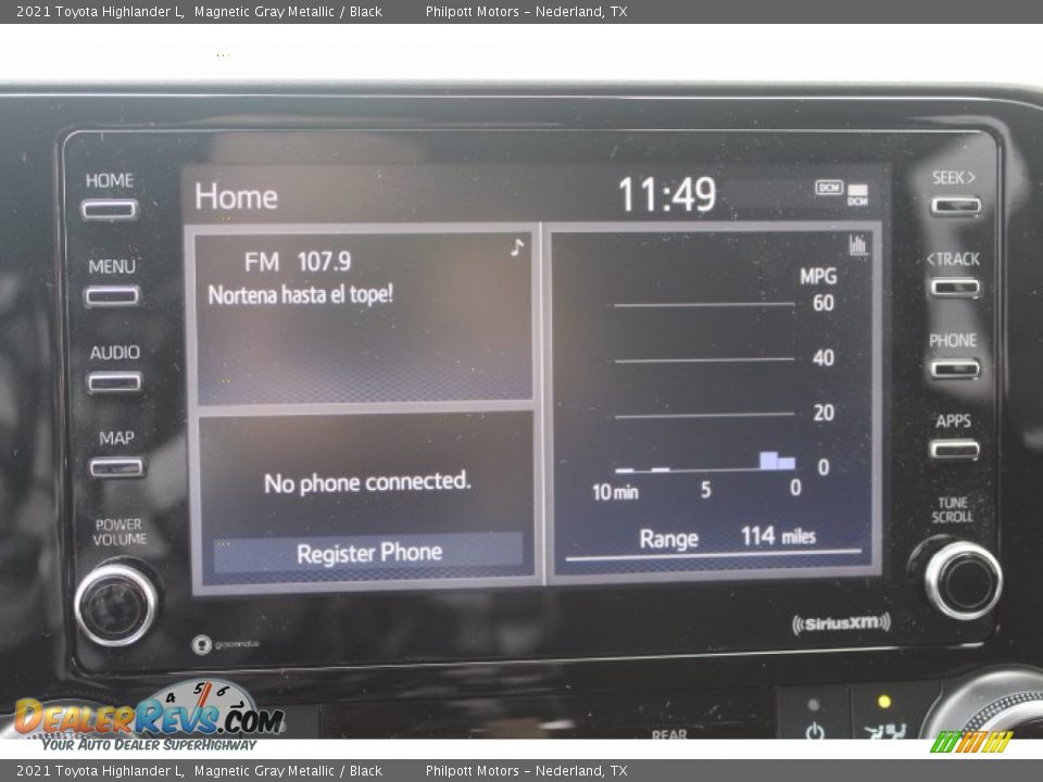 2021 Toyota Highlander L Magnetic Gray Metallic / Black Photo #15