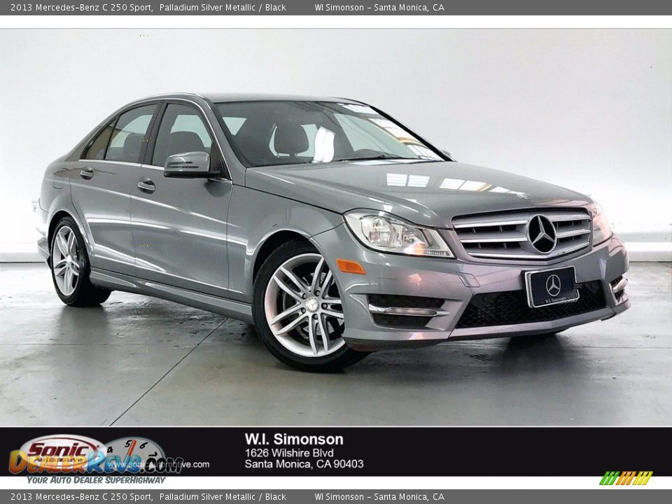 2013 Mercedes-Benz C 250 Sport Palladium Silver Metallic / Black Photo #1