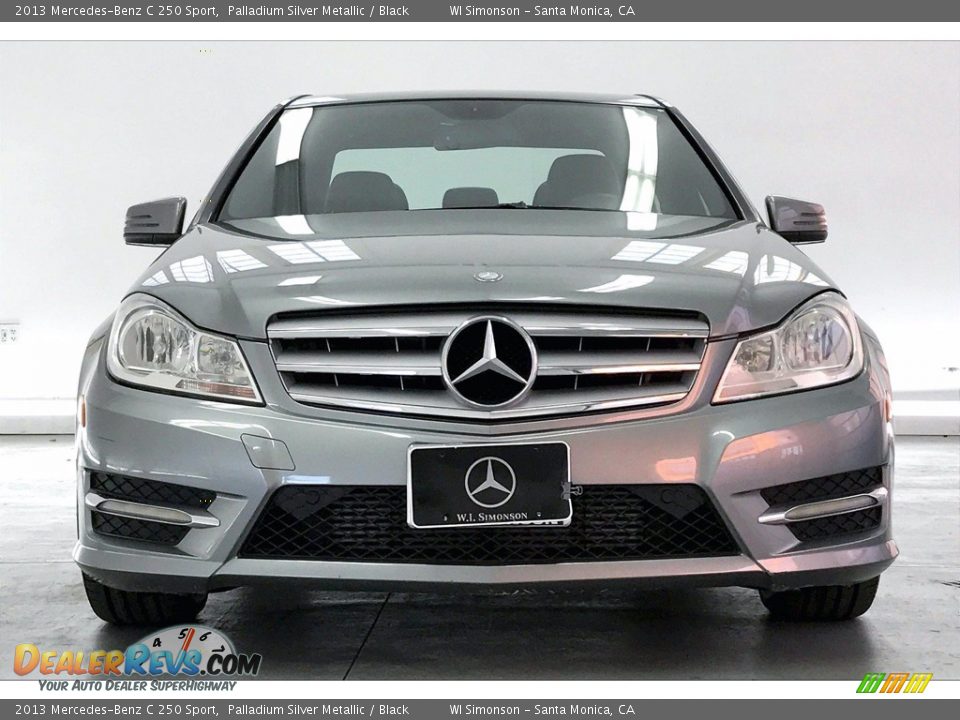 2013 Mercedes-Benz C 250 Sport Palladium Silver Metallic / Black Photo #2