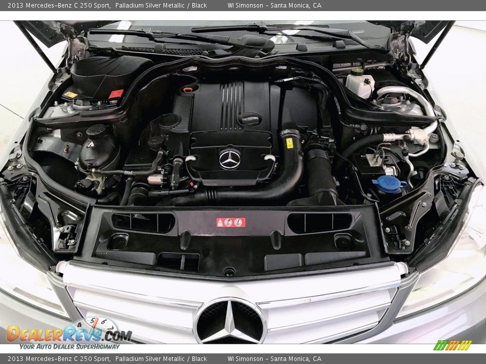 2013 Mercedes-Benz C 250 Sport Palladium Silver Metallic / Black Photo #9