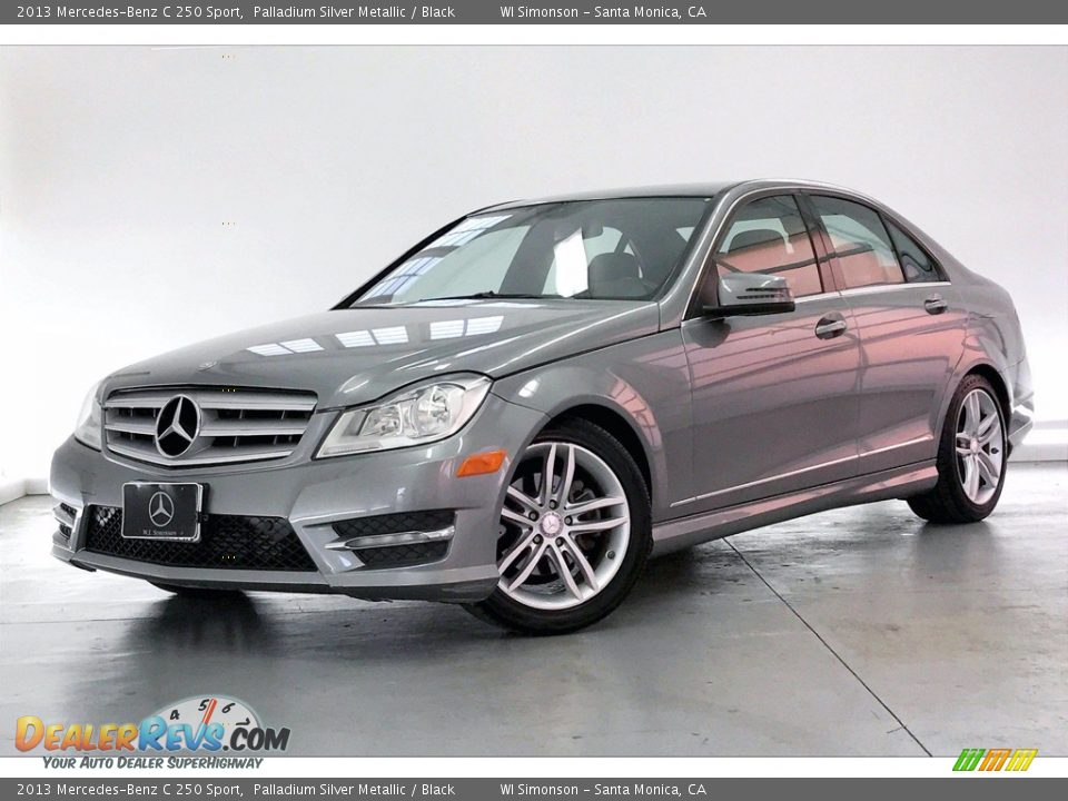 2013 Mercedes-Benz C 250 Sport Palladium Silver Metallic / Black Photo #12