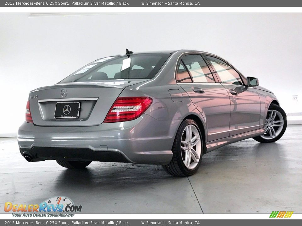 2013 Mercedes-Benz C 250 Sport Palladium Silver Metallic / Black Photo #13