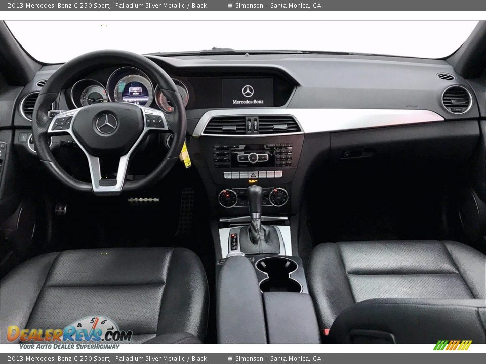 2013 Mercedes-Benz C 250 Sport Palladium Silver Metallic / Black Photo #15