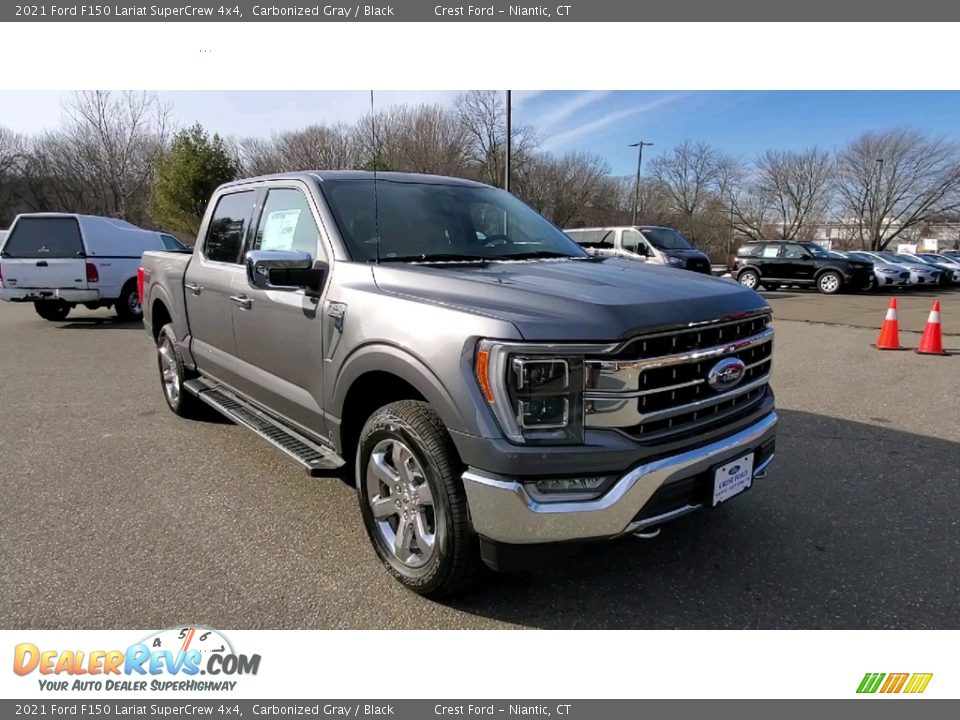 2021 Ford F150 Lariat SuperCrew 4x4 Carbonized Gray / Black Photo #1