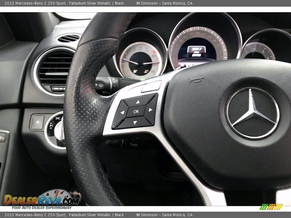 2013 Mercedes-Benz C 250 Sport Palladium Silver Metallic / Black Photo #21