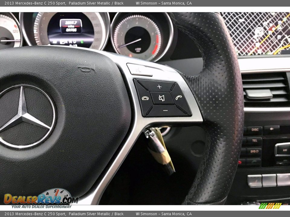 2013 Mercedes-Benz C 250 Sport Palladium Silver Metallic / Black Photo #22