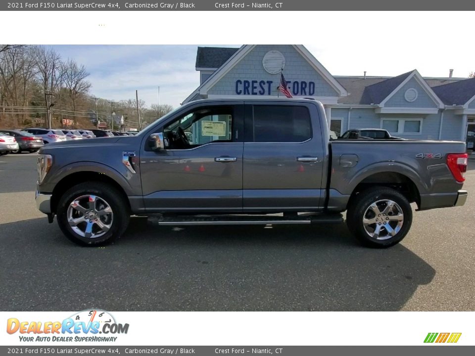 2021 Ford F150 Lariat SuperCrew 4x4 Carbonized Gray / Black Photo #4
