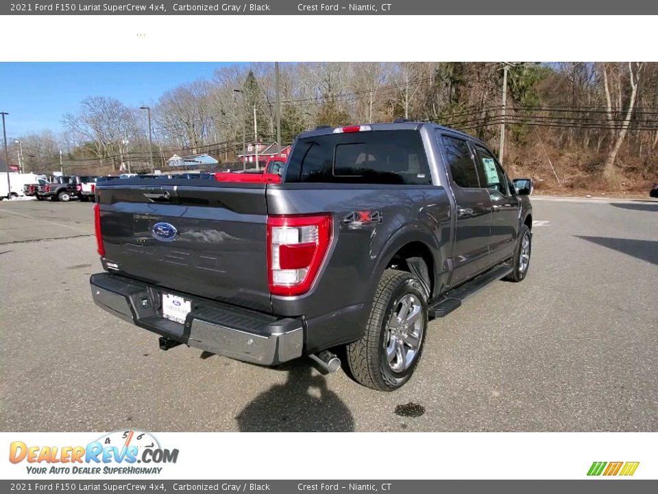 2021 Ford F150 Lariat SuperCrew 4x4 Carbonized Gray / Black Photo #7