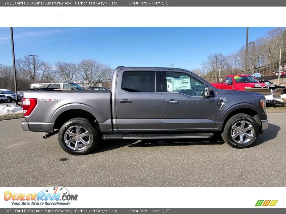 2021 Ford F150 Lariat SuperCrew 4x4 Carbonized Gray / Black Photo #8