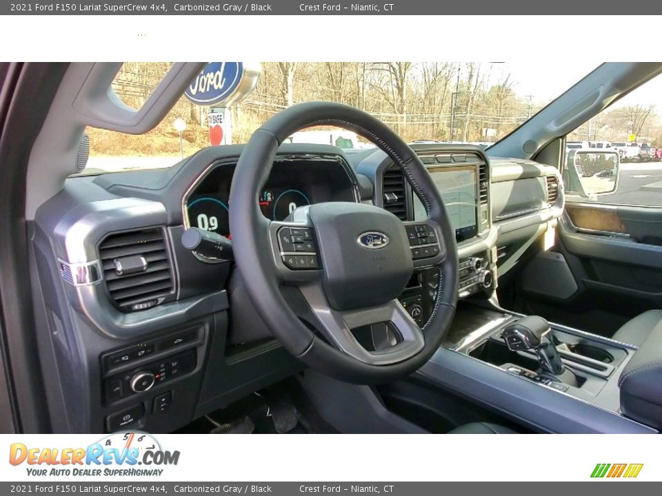 2021 Ford F150 Lariat SuperCrew 4x4 Carbonized Gray / Black Photo #10