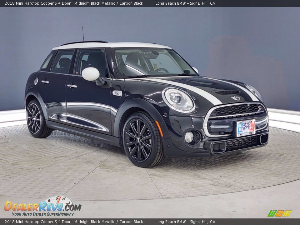 2018 Mini Hardtop Cooper S 4 Door Midnight Black Metallic / Carbon Black Photo #1