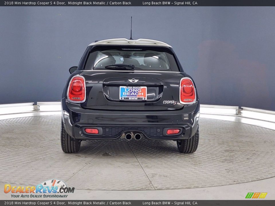 2018 Mini Hardtop Cooper S 4 Door Midnight Black Metallic / Carbon Black Photo #4