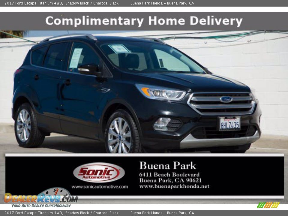 2017 Ford Escape Titanium 4WD Shadow Black / Charcoal Black Photo #1