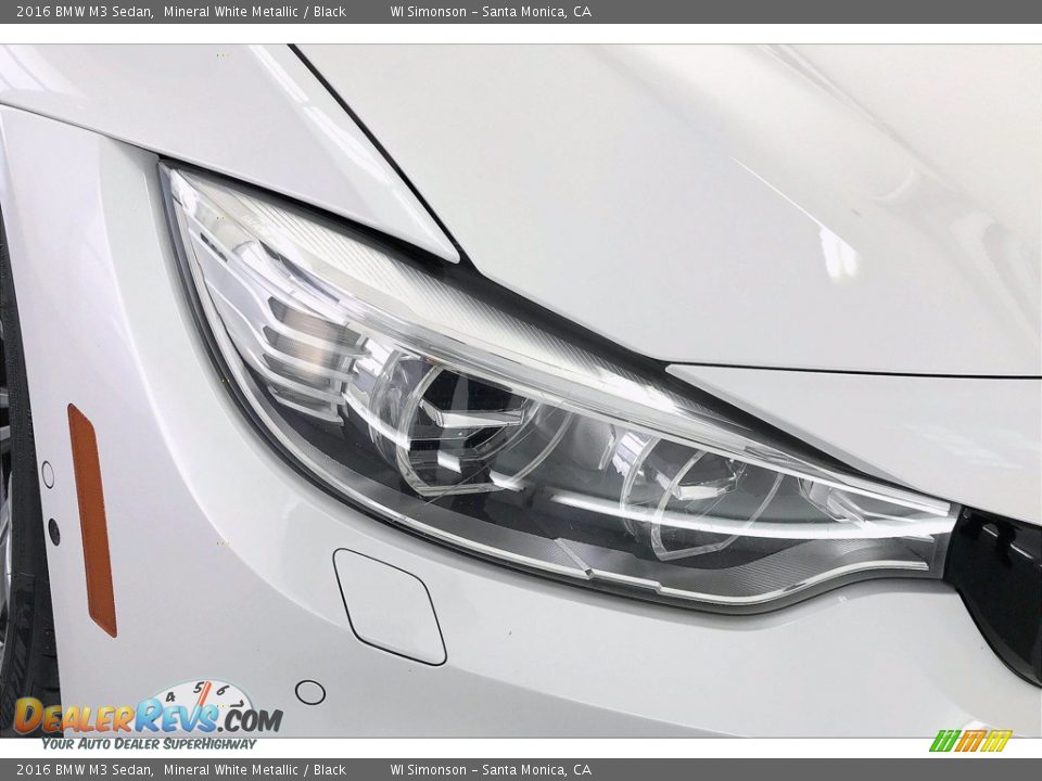 2016 BMW M3 Sedan Mineral White Metallic / Black Photo #28