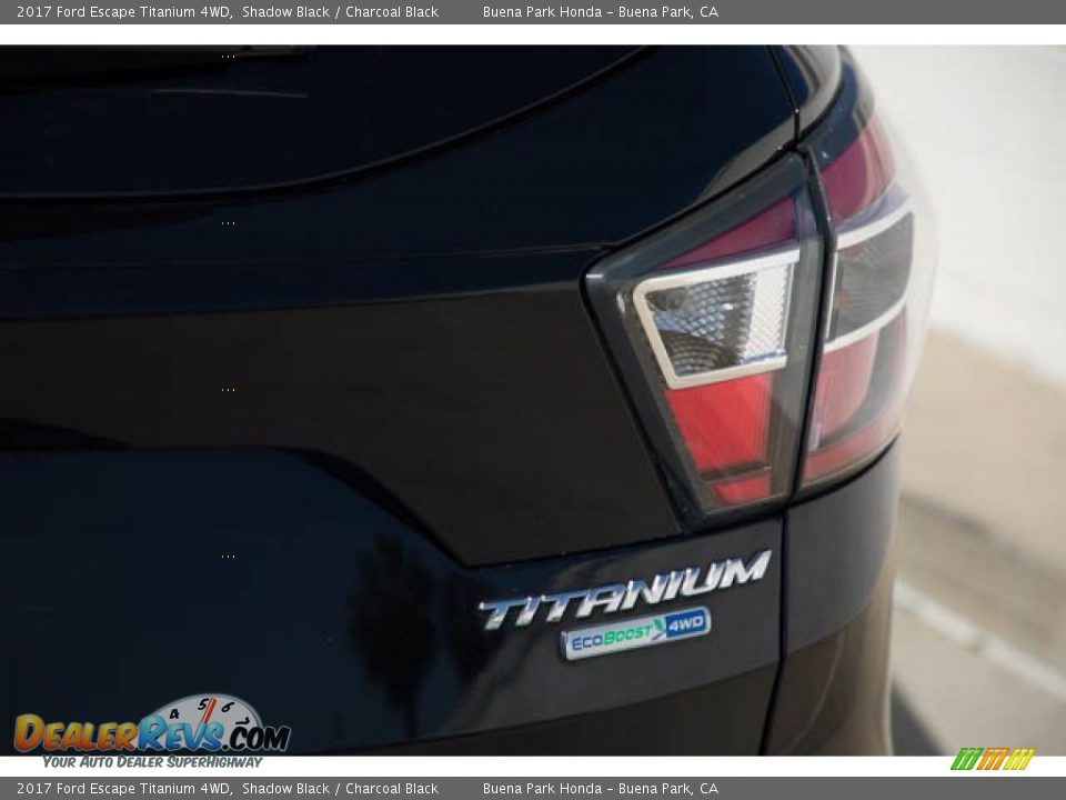 2017 Ford Escape Titanium 4WD Shadow Black / Charcoal Black Photo #11