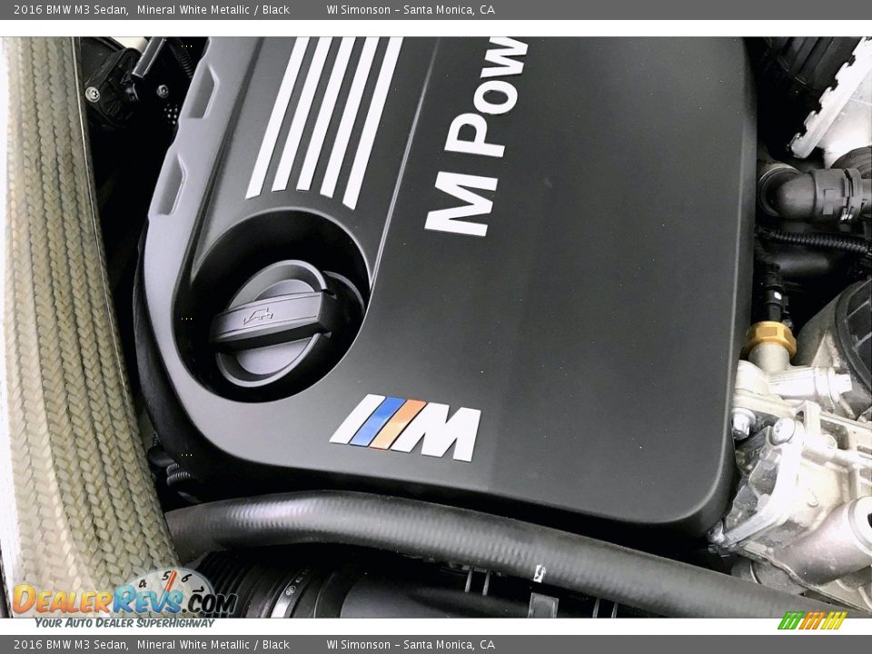2016 BMW M3 Sedan Mineral White Metallic / Black Photo #32