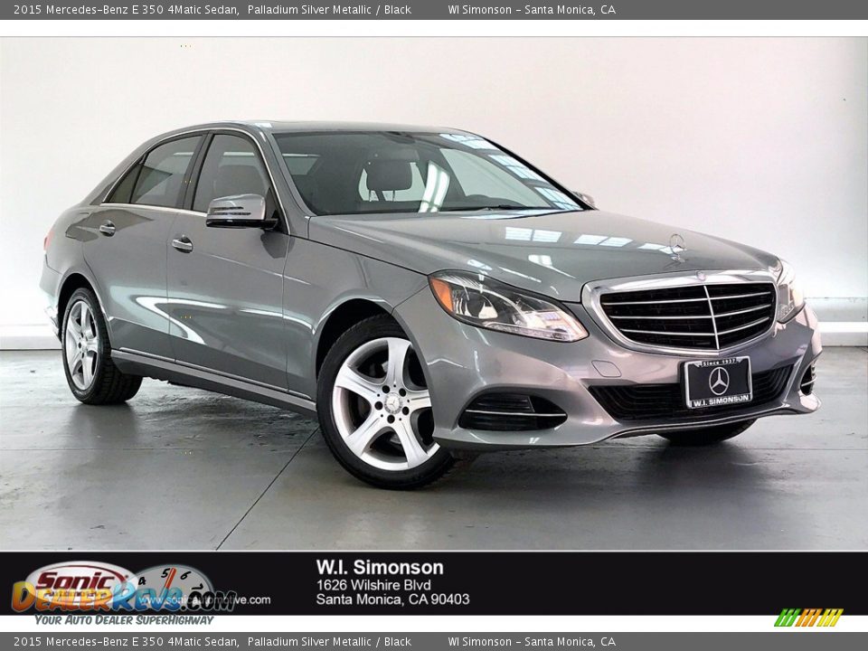 2015 Mercedes-Benz E 350 4Matic Sedan Palladium Silver Metallic / Black Photo #1