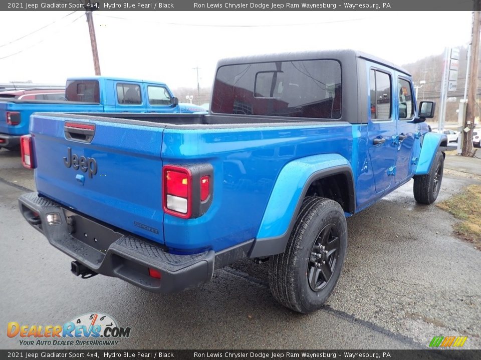 2021 Jeep Gladiator Sport 4x4 Hydro Blue Pearl / Black Photo #6