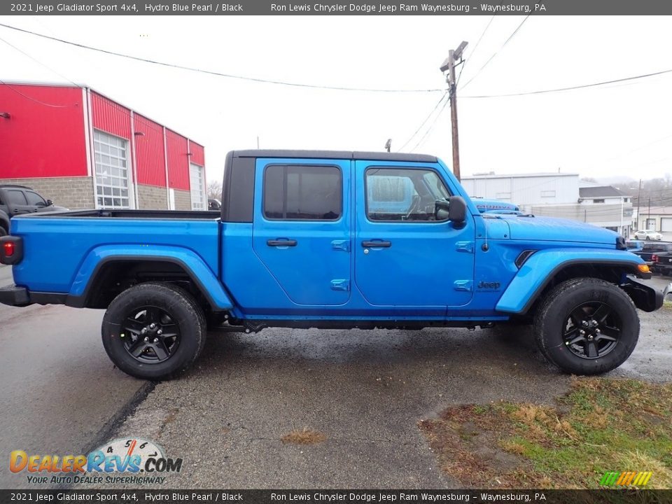 2021 Jeep Gladiator Sport 4x4 Hydro Blue Pearl / Black Photo #7