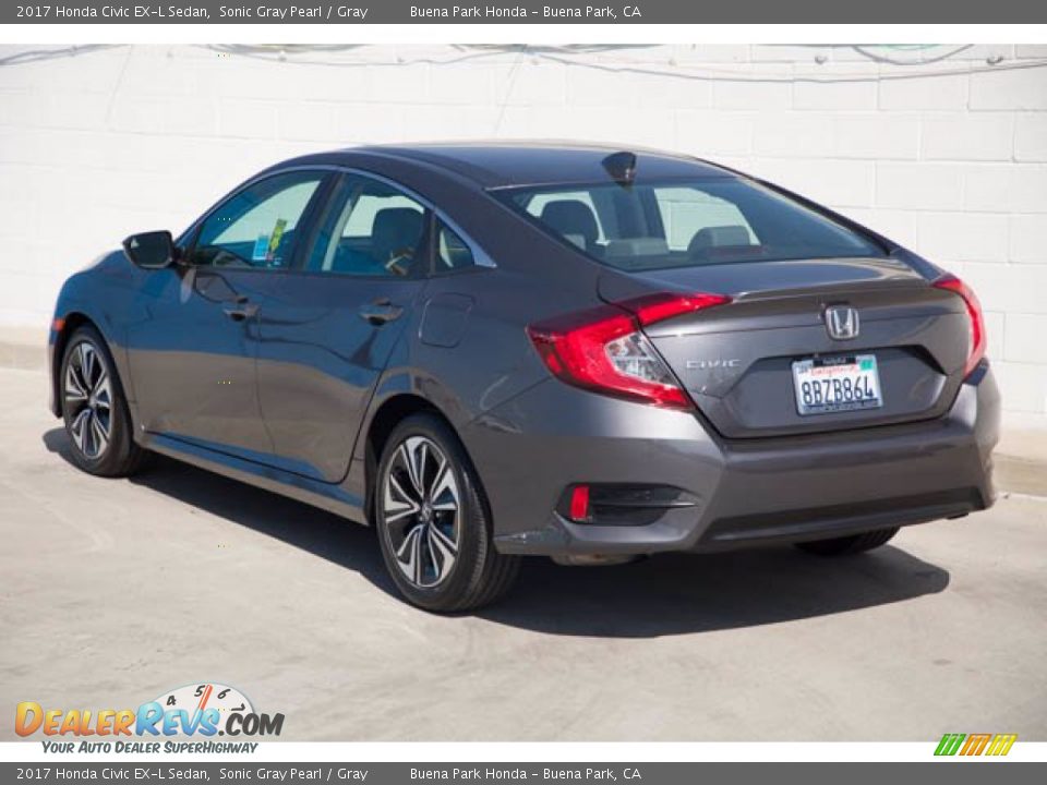 2017 Honda Civic EX-L Sedan Sonic Gray Pearl / Gray Photo #2