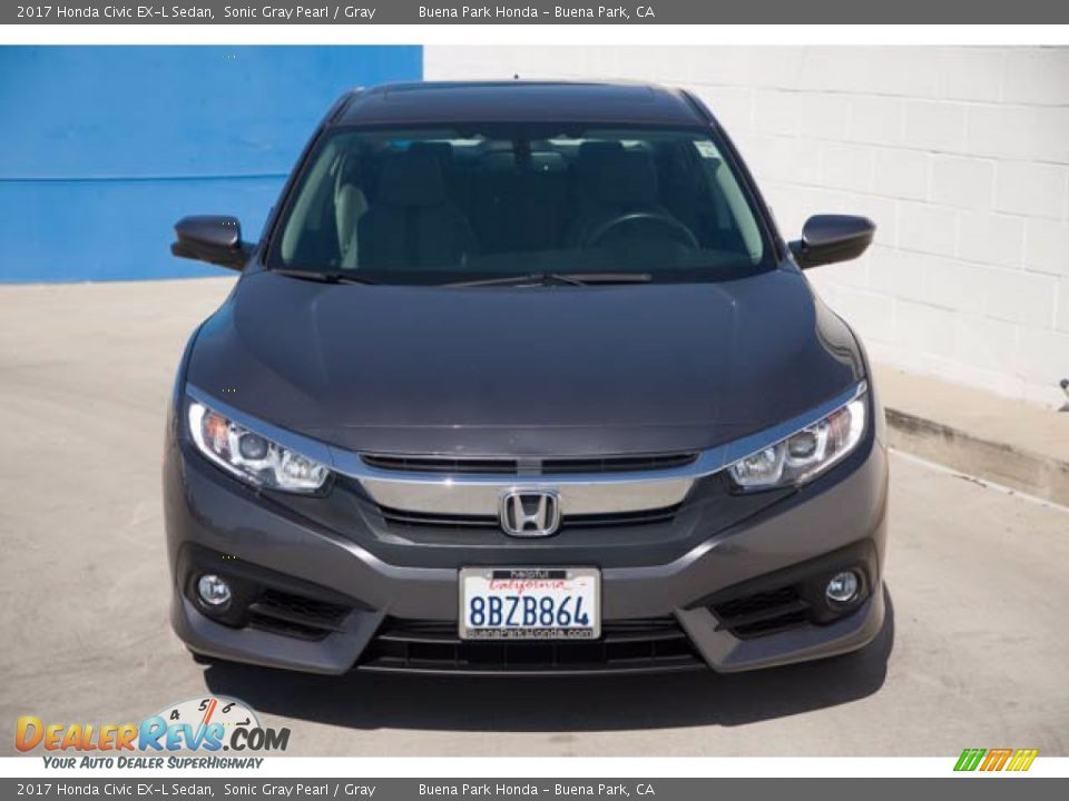 2017 Honda Civic EX-L Sedan Sonic Gray Pearl / Gray Photo #7