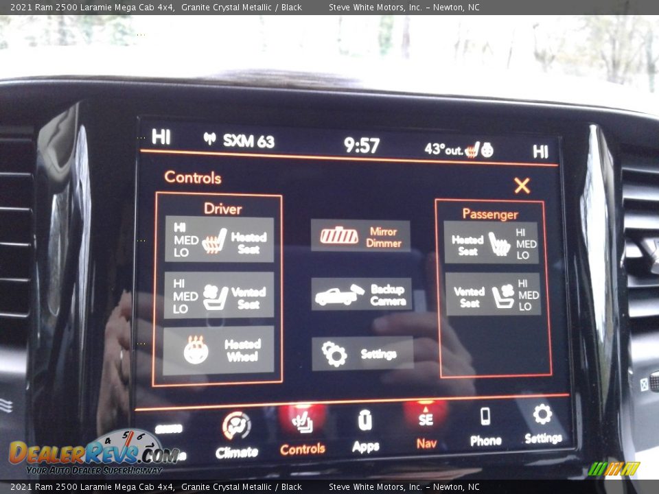 Controls of 2021 Ram 2500 Laramie Mega Cab 4x4 Photo #26