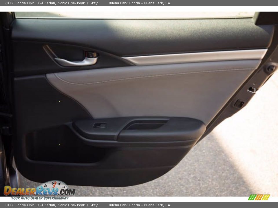 2017 Honda Civic EX-L Sedan Sonic Gray Pearl / Gray Photo #33