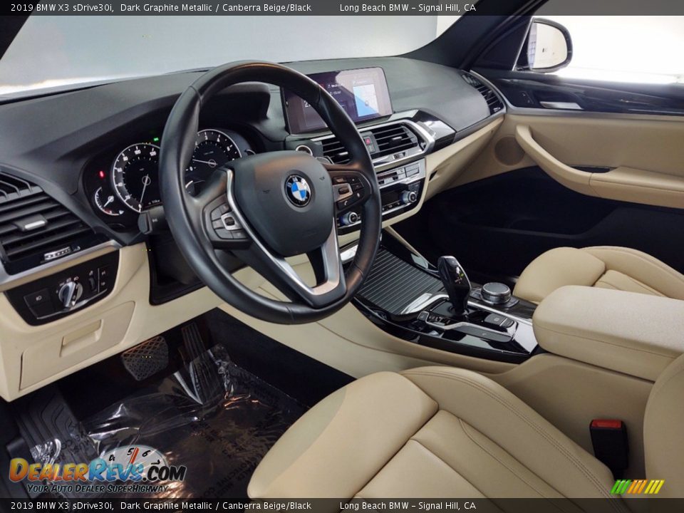 2019 BMW X3 sDrive30i Dark Graphite Metallic / Canberra Beige/Black Photo #15