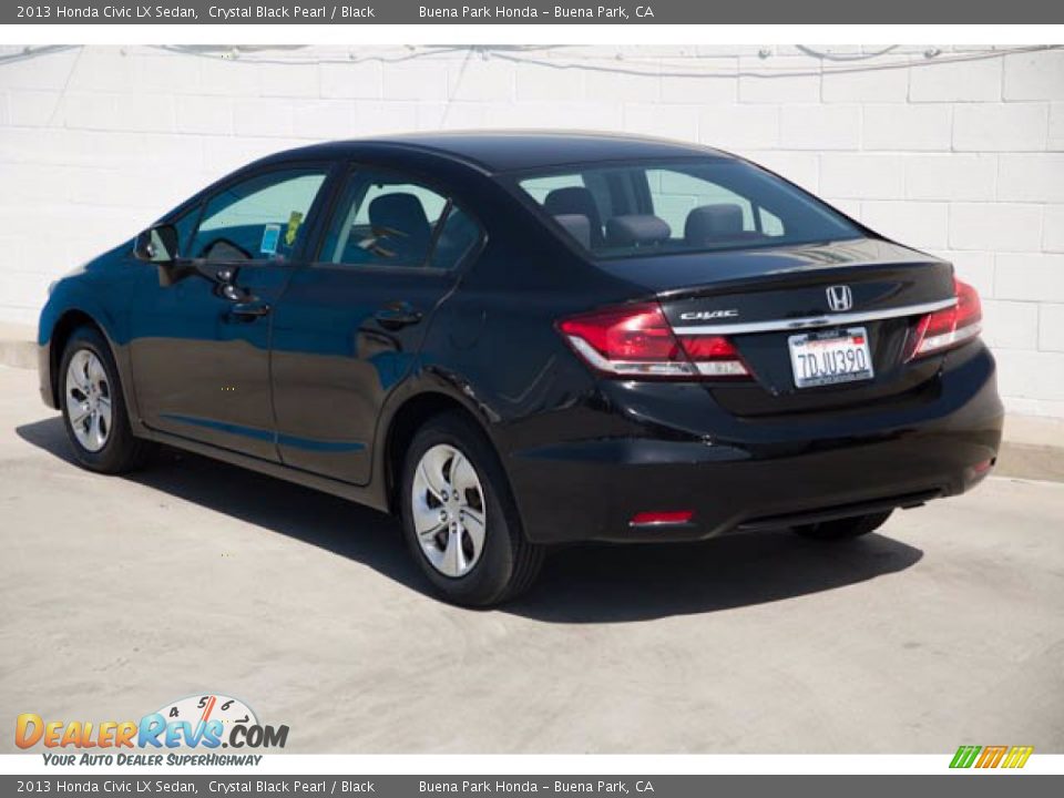 2013 Honda Civic LX Sedan Crystal Black Pearl / Black Photo #2