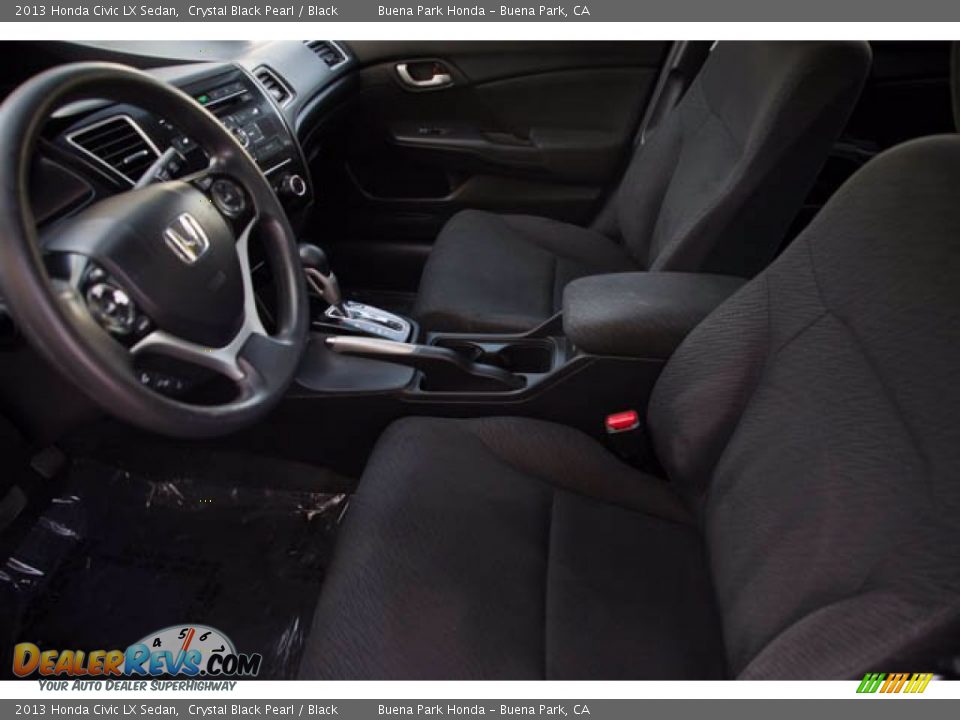 2013 Honda Civic LX Sedan Crystal Black Pearl / Black Photo #3
