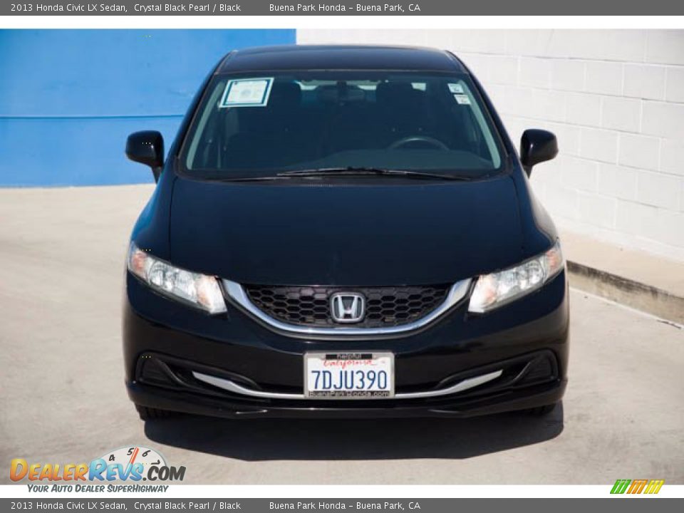 2013 Honda Civic LX Sedan Crystal Black Pearl / Black Photo #7