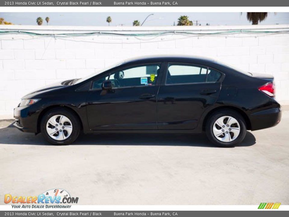 2013 Honda Civic LX Sedan Crystal Black Pearl / Black Photo #10