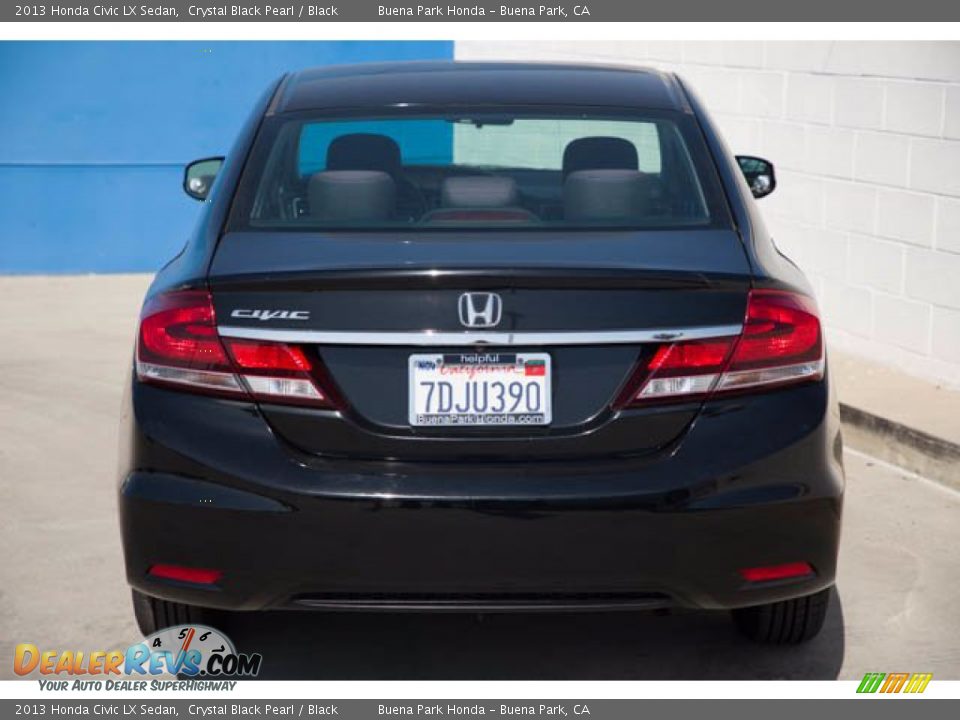 2013 Honda Civic LX Sedan Crystal Black Pearl / Black Photo #11