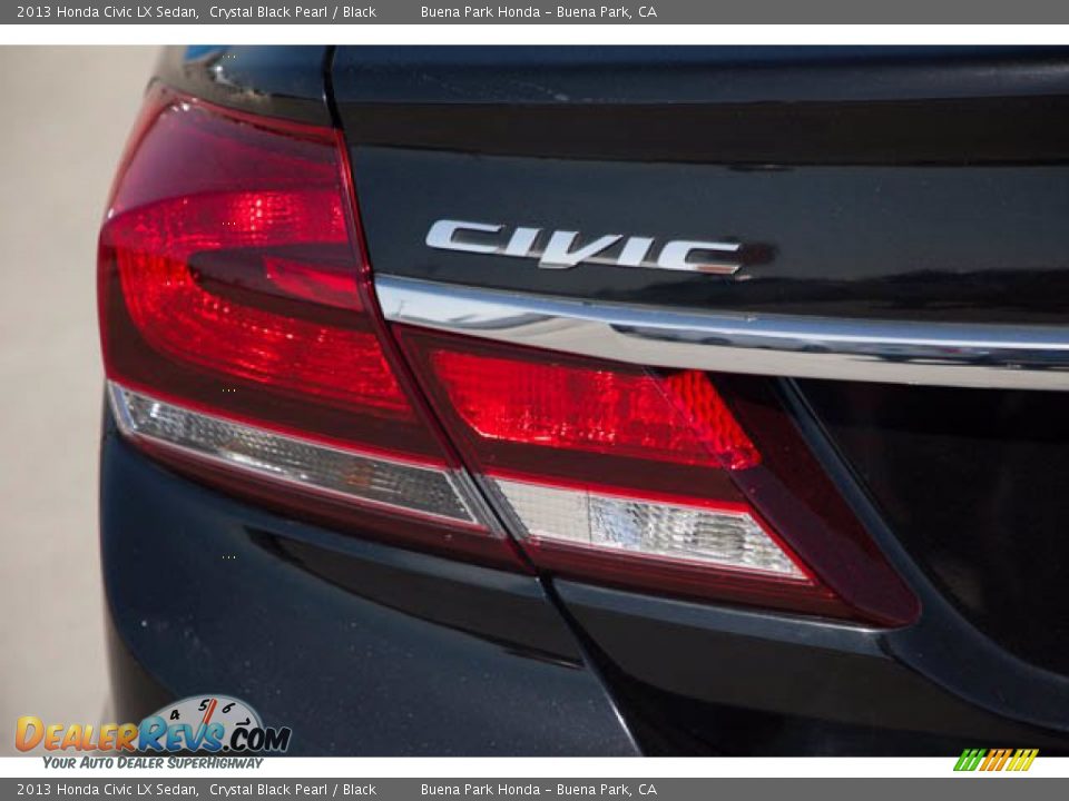 2013 Honda Civic LX Sedan Crystal Black Pearl / Black Photo #12