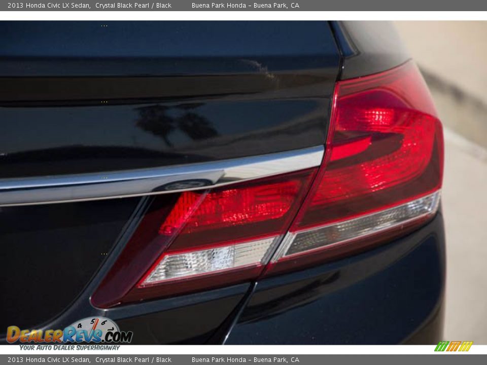 2013 Honda Civic LX Sedan Crystal Black Pearl / Black Photo #13