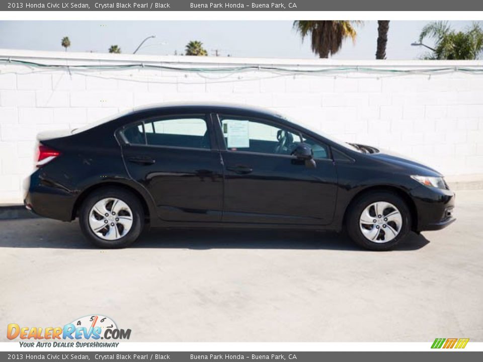 2013 Honda Civic LX Sedan Crystal Black Pearl / Black Photo #14