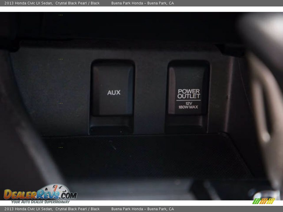 2013 Honda Civic LX Sedan Crystal Black Pearl / Black Photo #16